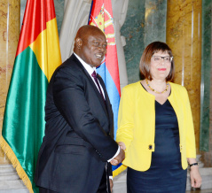 29 May 2018 National Assembly Speaker Maja Gojkovic and the Speaker of the Parliament of Guinea-Bissau Cipriano Cassama